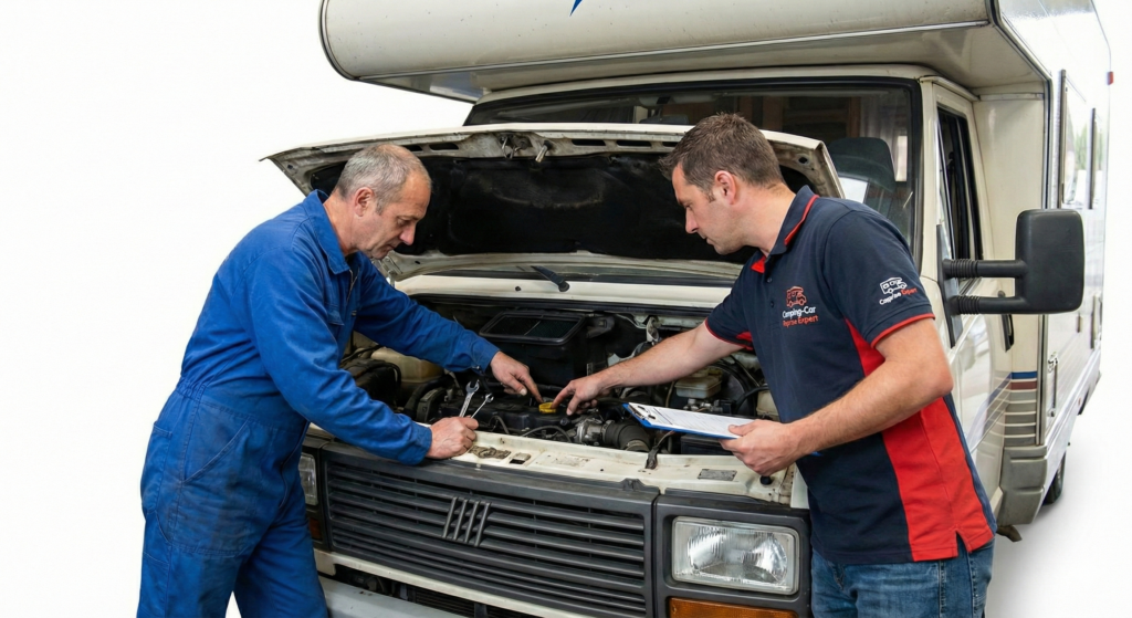 Expertise mécanique pour la reprise et le rachat camping-car moteur HS ou boîte cassée